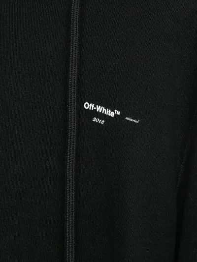 Pre-owned Off-white Arrow-motif Hoodie In Black