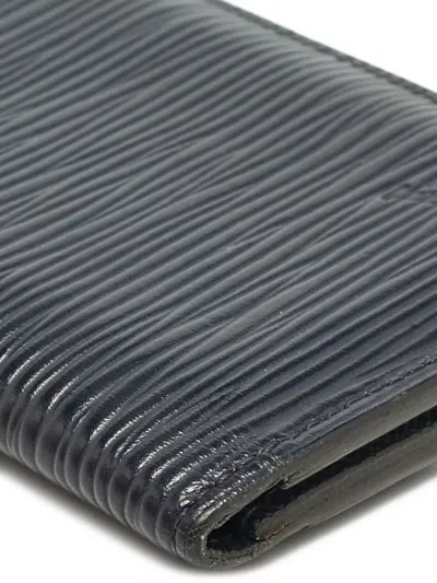 Pre-owned Louis Vuitton Epi Leather Cardholder In Blue