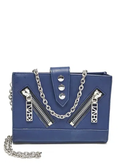 Pre-owned Kenzo Kalifornia Chain Strap Bag In Blue