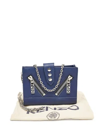 Pre-owned Kenzo Kalifornia Chain Strap Bag In Blue