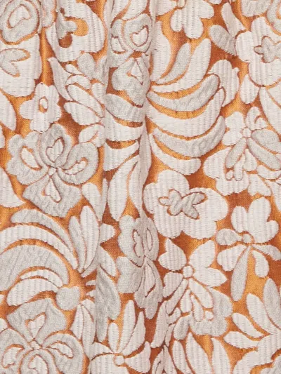 Pre-owned Prada Jacquard Mini Skirt In Brown