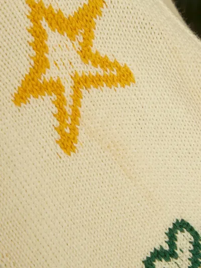 Pre-owned Gucci Intarsia-logo Cardigan In Neutral