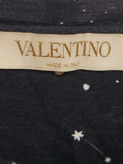 Pre-owned Valentino Celestial-print Crew-neck T-shirt In Blue