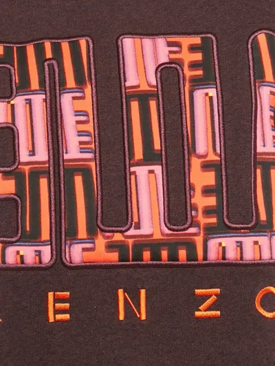 Pre-owned Kenzo Logo-embroidered Sweatshirt In Red