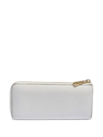 Pre-owned Michael Kors Vintage 2010 Zip-up Wallet In White