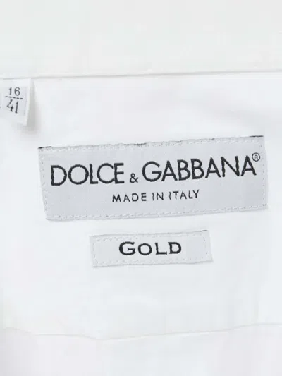 Pre-owned Dolce & Gabbana Embroidered Cotton Shirt In White