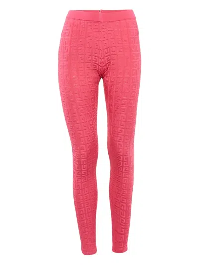 Pre-owned Givenchy Monogram Jacquard Leggings In Pink