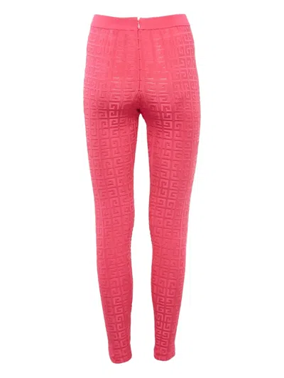 Pre-owned Givenchy Monogram Jacquard Leggings In Pink