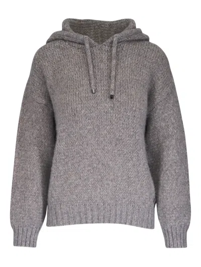 Bogner Stella Hooded Sweater In Gray