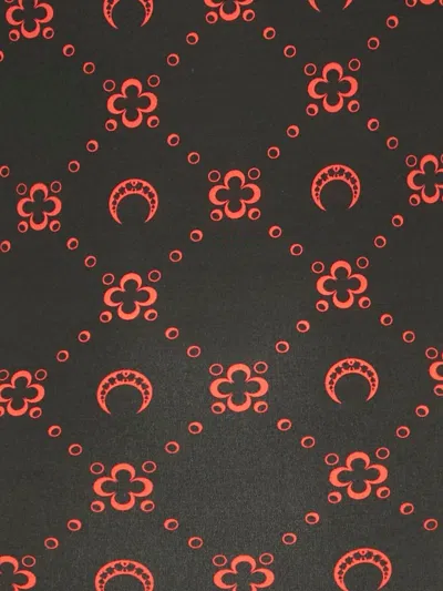 Pre-owned Marine Serre Moon-print Jumpsuit In Black