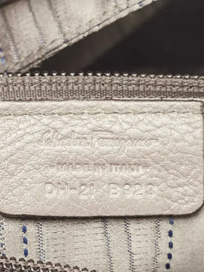 Pre-owned Ferragamo Gancini Shoulder Bag In Neutral