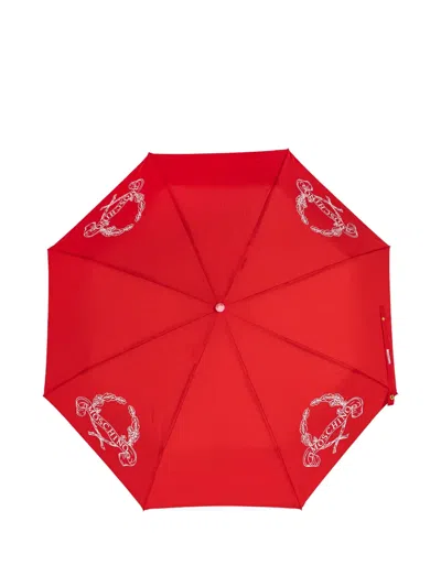 Moschino Logo-motif Umbrella In Red