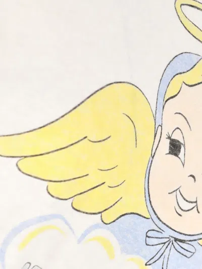 Re/done Clouds Cotton T-shirt In Neutral