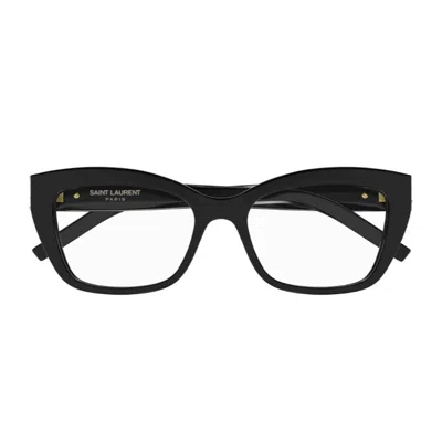 Saint Laurent Sl M117 Linea Monogram Eyeglasses In Black