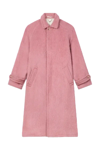 Kenzo Hairy Coat Rose In Blue