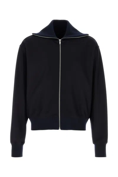 Jil Sander Midnight Blue Wool Cardigan In Blue