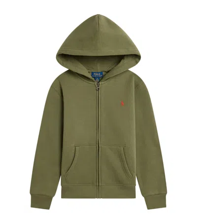 Ralph Lauren Polo Pony Zip-up Hoodie In Green