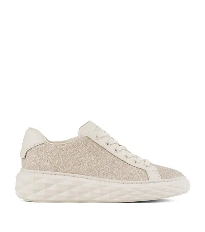Jimmy Choo Diamond Light Maxi Sneakers Glitter Sole In Neutral