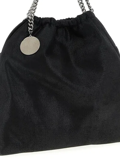 Stella Mccartney Falabella Drawstring Shoulder Bags Black In Black