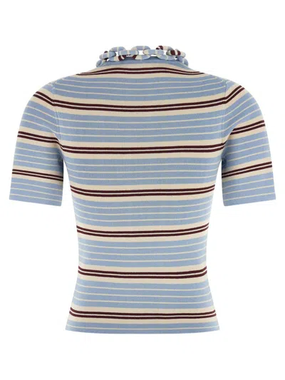 Rabanne Chain T-shirt Light Blue In Blue