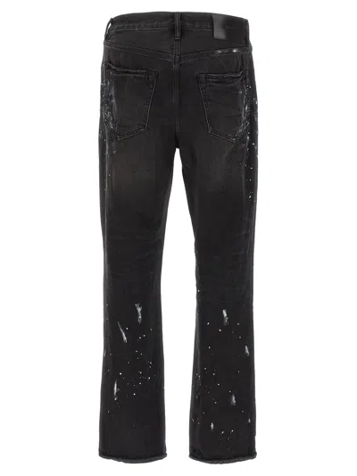 Purple Brand P011 Knee Slit Paint Jeans In Black