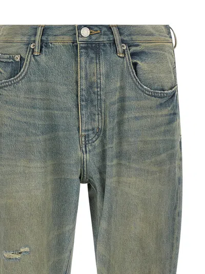 Purple Brand P026 Dirty Fade Rip Boot Jeans In Blue