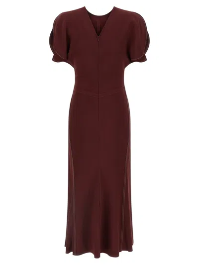 Victoria Beckham Isabella Dresses Bordeaux In Burgundy