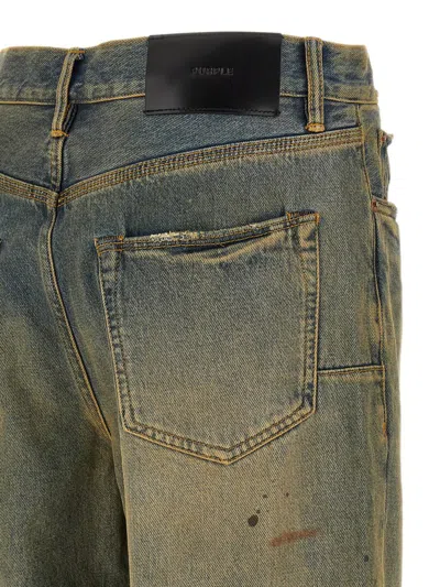 Purple Brand P011 Dirty Oil Repair Jeans In Yellow