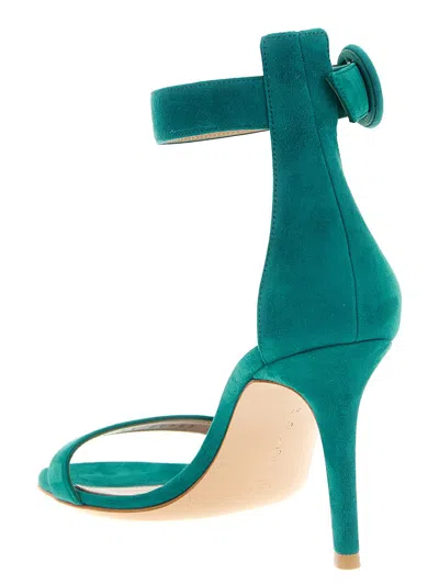 Gianvito Rossi Portofino Sandals Open Toe Ankle Strap In Green