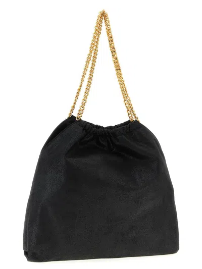 Stella Mccartney Falabella Drawstring Shoulder Bags Black In Black