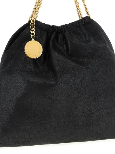 Stella Mccartney Falabella Drawstring Shoulder Bags Black In Black