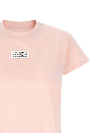 Mm6 Maison Margiela Numeric Signature Mm6 T-shirt In Pink