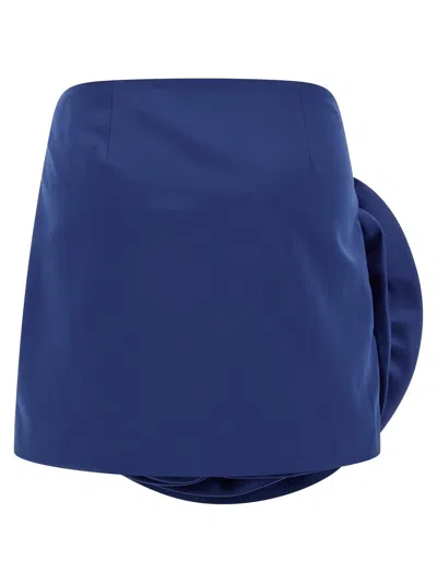 Rotate Birger Christensen Maxi Flower Skirt In Blue