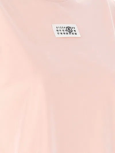 Mm6 Maison Margiela Numeric Signature Mm6 T-shirt In Pink