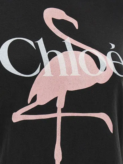 Chloé Printed T-shirt In Black