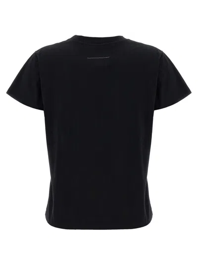 Mm6 Maison Margiela Numeric Signature Mm6 T-shirt Black In Black