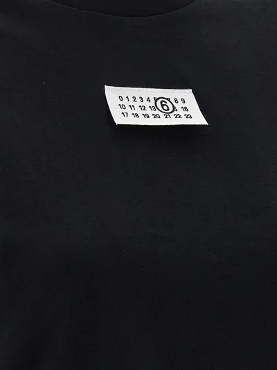 Mm6 Maison Margiela Numeric Signature Mm6 T-shirt Black In Black