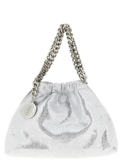 Stella Mccartney Falabella Mini Drawstring Crossbody Bag Crossbody Bags Silver In Silver