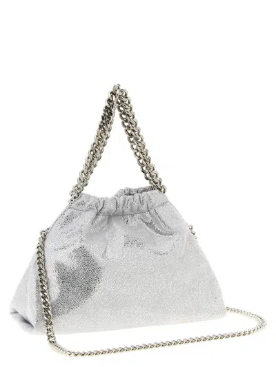 Stella Mccartney Falabella Mini Drawstring Crossbody Bag Crossbody Bags Silver In Silver