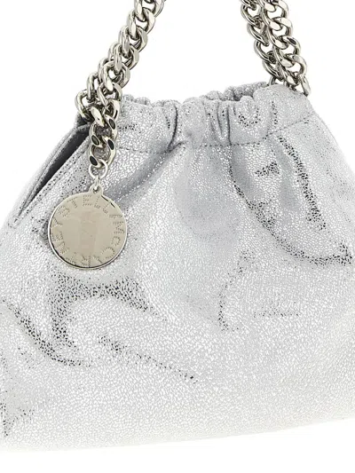 Stella Mccartney Falabella Mini Drawstring Crossbody Bag Crossbody Bags Silver In Silver