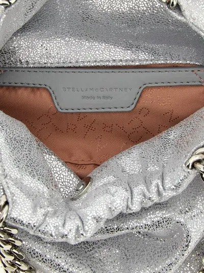 Stella Mccartney Falabella Mini Drawstring Crossbody Bag Crossbody Bags Silver In Silver