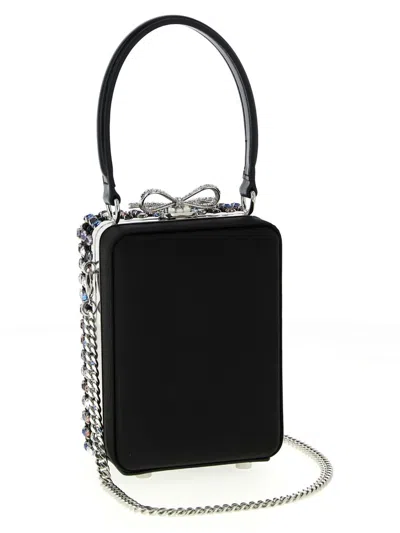Self-portrait Multi Crystal Chainmail Hand Bags Multicolor In Multi