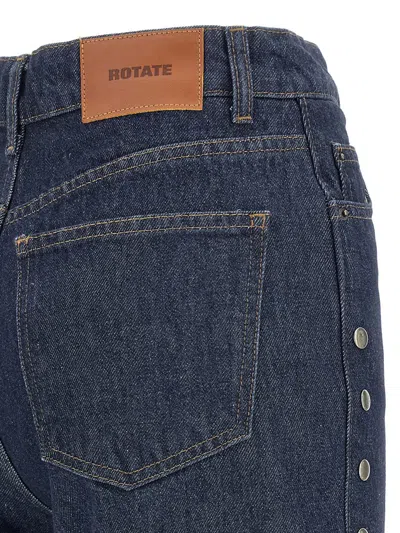 Rotate Birger Christensen Denim Buttoned Jeans In Blue