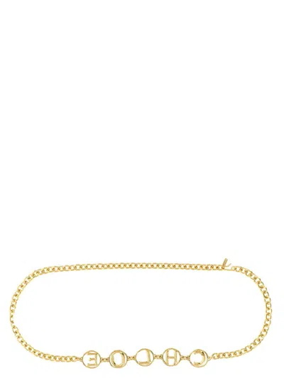 Chloé Golden Chloe Script Jewel Belt In Gold
