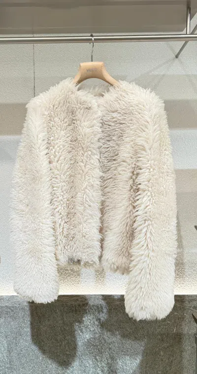 Furling By Giani Shearling Jacket In White