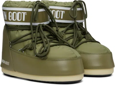 Moon Boot Khaki Icon Low Nylon Boots In Multi