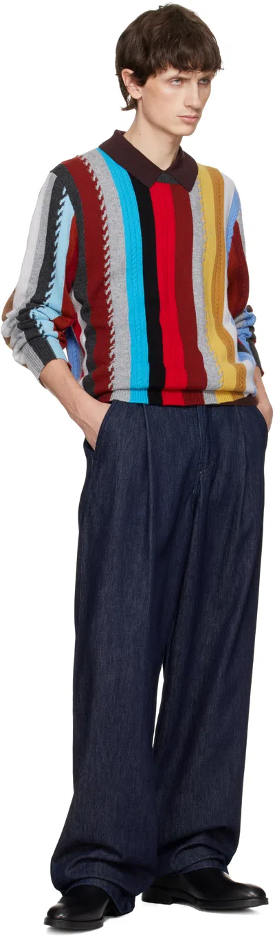 Paul Smith Black Leather Lansing Signature Stripe Chelsea Boots In Black