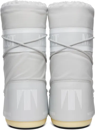 Moon Boot Gray Icon Nylon Boots In Gray