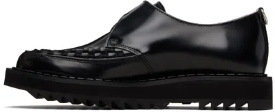 George Cox Black Ripple Hatton Monk Loafers In Black