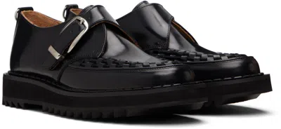 George Cox Black Ripple Hatton Monk Loafers In Black